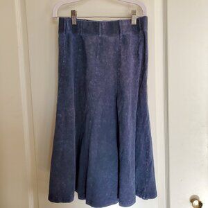 Jay Basics denim wash panel stretch skirt sz S